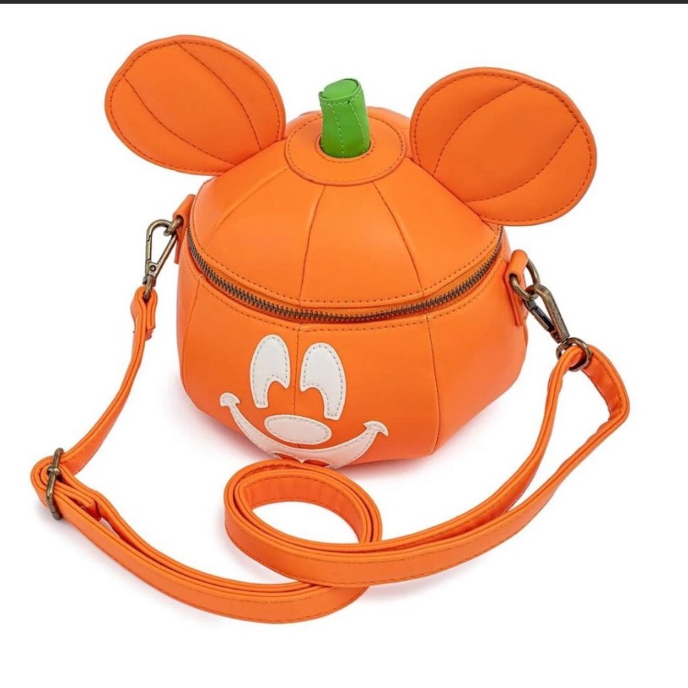 Loungefly Disney Mickey-O-Lantern Crossbody Pumpkin Crossbody Bag - Picture 6 of 7